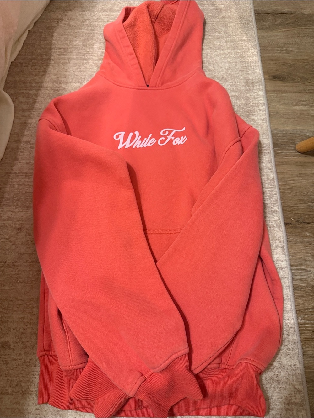 White Fox Boutique Coral-Red Pullover Hoodie